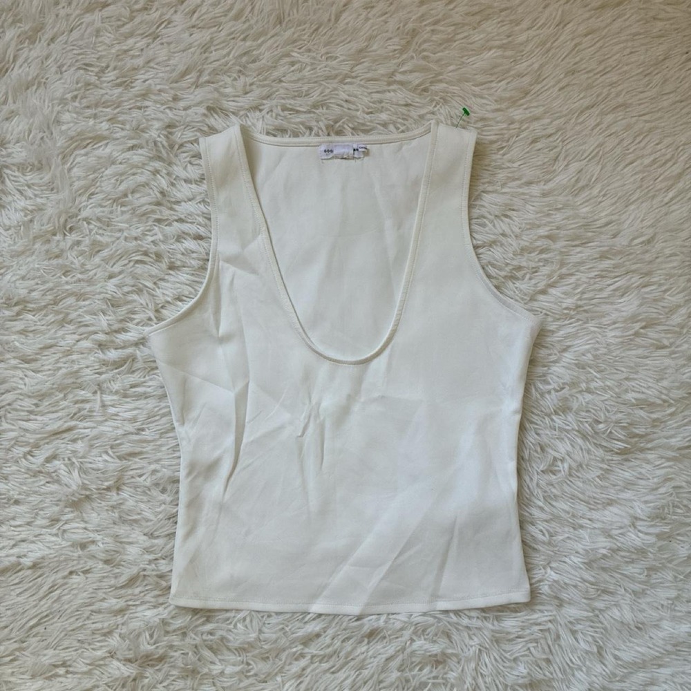 Good American casual athleisure white tank top yoga pilates gym workout Size M - Picture 1 of 6